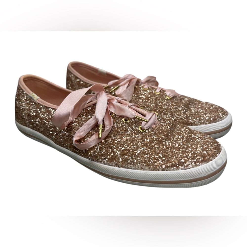 Keds x Kate Spade New York Champion glitter sneakers rose gold